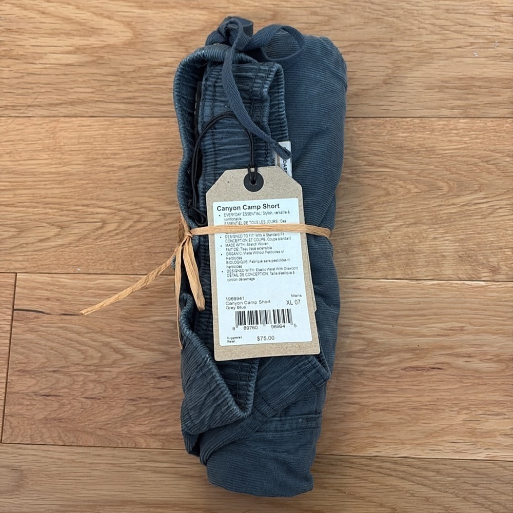 NWT Prana Canyon Camp Shorts in Grey Blue 7” Inseam - Picture 5 of 6